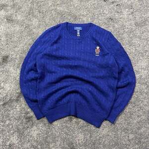 POLO RALPH LAUREN Baby Boys' Polo Bear Cable-Knit Cotton Sweater